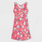 Sleeveless Double Weave Tie Back Maternity Dress - Isabel Maternity By Ingrid & Isabel Coral Floral Print