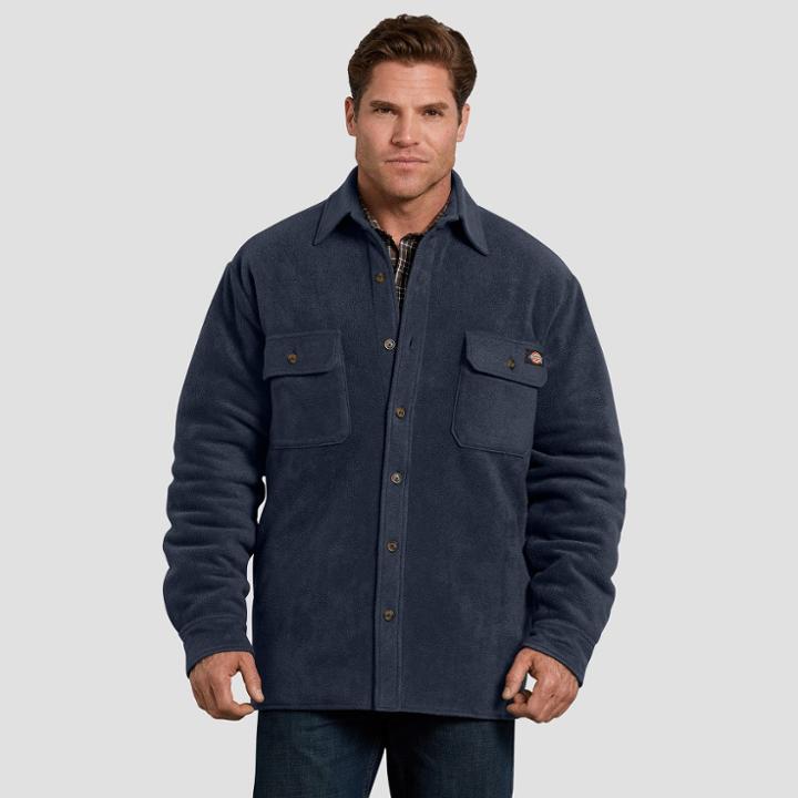 Dickies Men's Long Sleeve Shirt Jackets - Deep Navy