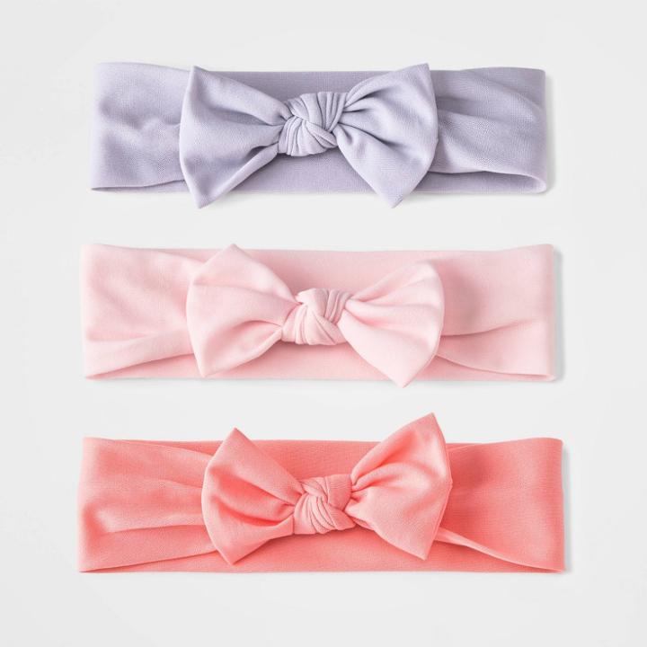 Baby Girls' 3pk Headwrap Bow - Cloud Island