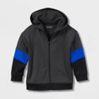 Toddler Boys' Colorblock Zip-up Hooded Sweatshirt - Cat & Jack Charcoal Gray