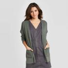 Women's Long Sleeve Open Layering Cardigan - Universal Thread Green
