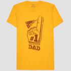 Well Worn Men's Dad Foam Finger Short Sleeve Graphic T-shirt Gold Band