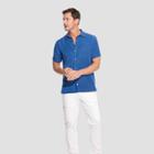 Van Heusen Men's Printed Classic Fit Short Sleeve Camp Shirt - Black Iris