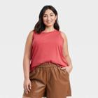 Women's Plus Size Supima Tank Top - A New Day Red