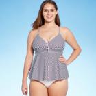 Kona Sol Women's Flowy Gingham Tankini Top - Kona