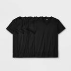 Men's 4+1 Bonus Pack Short Sleeve V-neck Undershirt - Goodfellow & Co Black