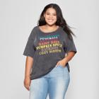 Women's Plus Size Short Sleeve Fall Favorites Graphic T-shirt - Fifth Sun (juniors') Black