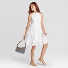 Women's Sleeveless Tiered Dress - A New Day White S, Women's,
