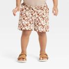 Toddler Floral Pull-on Shorts - Cat & Jack Brown
