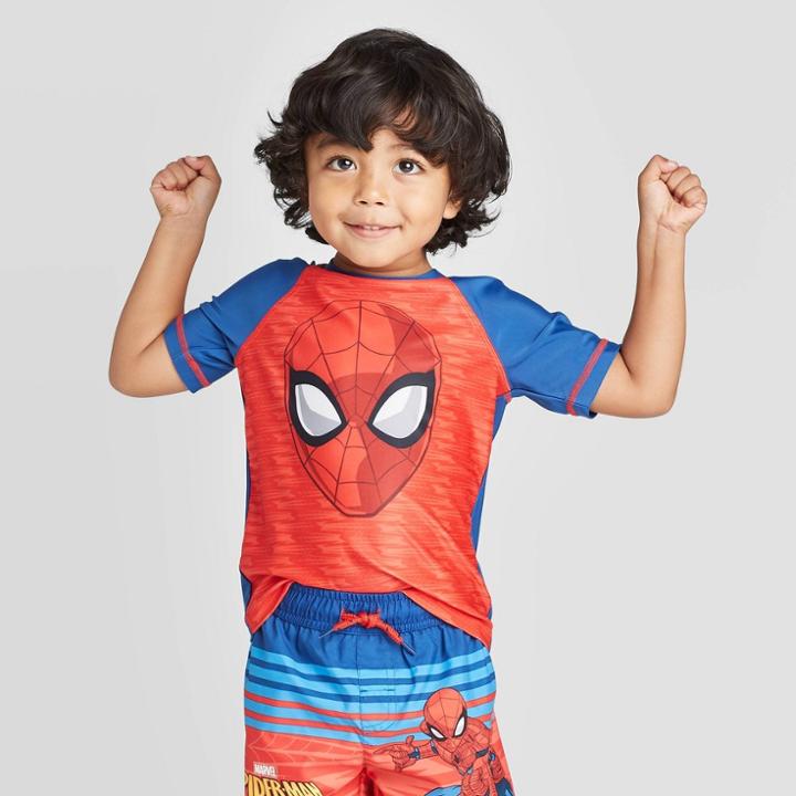 Toddler Boys' Spider-man Rash Guard - Red