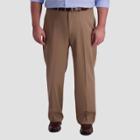 Haggar Men's Big & Tall Premium No Iron Classic Fit Flat Front Casual Pants - British Khaki 44x29, Men's, British Green