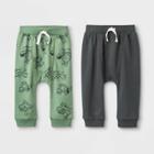 Baby Boys' 2pk Harem Turtles Jogger Shorts Set - Cat & Jack Green/gray 6-9m, Boy's, Gray/green