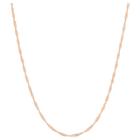 Target Adjustable Singapore Chain In 14k Rose Gold Over Silver - 16