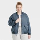 Women's Plus Size Quilted Utility Jacket - Universal Thread Blue