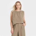 Women's Short Sleeve Blouse - Who What Wear Brown