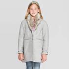 Girls' Faux Fur Collar Jacket - Cat & Jack Gray