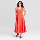 Women's Sleeveless Tiered Dress - Universal Thread Red