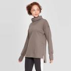 Women's Authentics Long Sleeve French Terry Pullover - C9 Champion Brown M,