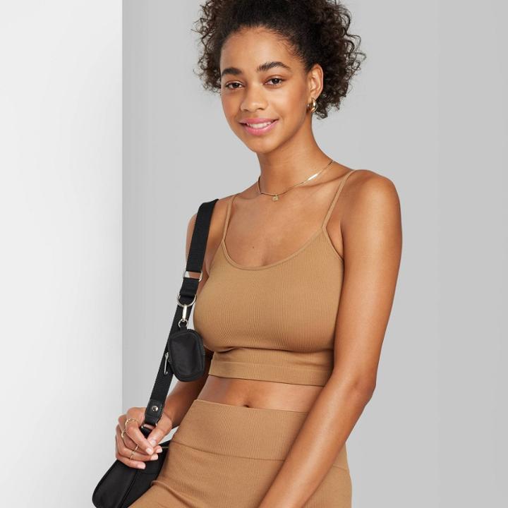 Women's Seamless Tiny Tank Top - Wild Fable Camel Xxs