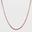 Sugarfix By Baublebar Crystal Baguette Collar Necklace - Rose Pink