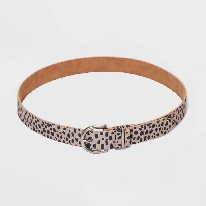 Women's Leopard Spot Oval Center Bar Belt - Universal Thread