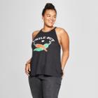 Women's Plus Size Chile Out High Neck Graphic Tank Top - Modern Lux (juniors') Black