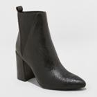 Women's Nikita Metallic Pointed Boots - A New Day Black