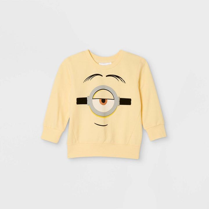 Universal Toddler Boys' Disney Minions Crew Sweatshirt - Yellow