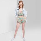 Women's High-rise Dolphin Shorts - Wild Fable Blue Tie-dye