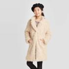 Girls' Sherpa Coat - Art Class Ivory Xs, Girl's, Beige