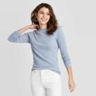 Women's Long Sleeve Crewneck Layering T-shirt - Universal Thread Blue M, Women's,