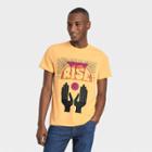 No Brand Black History Month Men's Rise Short Sleeve Graphic T-shirt - Yellow
