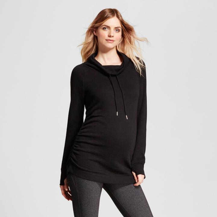 Maternity Cowl Neck Sweatshirt - Isabel Maternity By Ingrid & Isabel Black