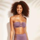 Women's Shirred U Wire Bandeau Bikini Top - Shade & Shore Purple