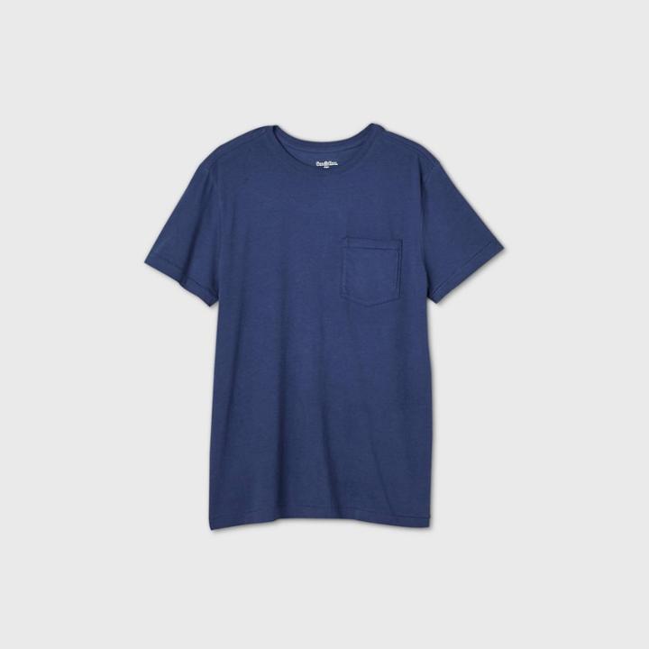 Men's Standard Fit Short Sleeve Crew Neck T-shirt - Goodfellow & Co Navy
