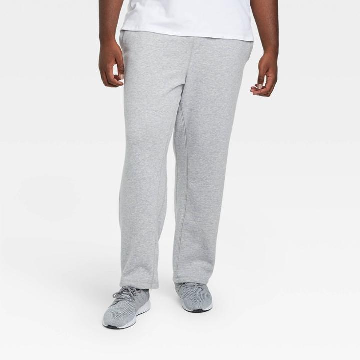 Men's Tall Cotton Fleece Pants - All In Motion Light Gray Heather