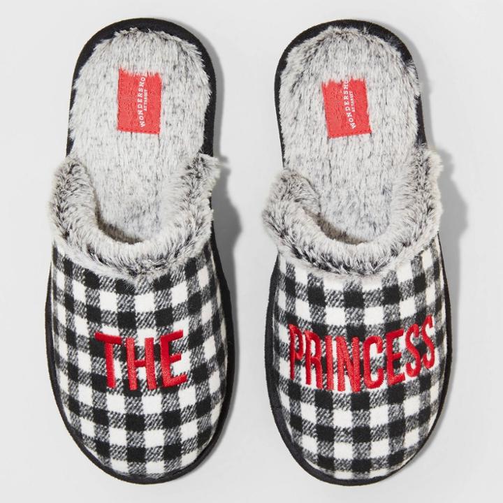 Women's Family Sleep Princess Slippers - Wondershop Black