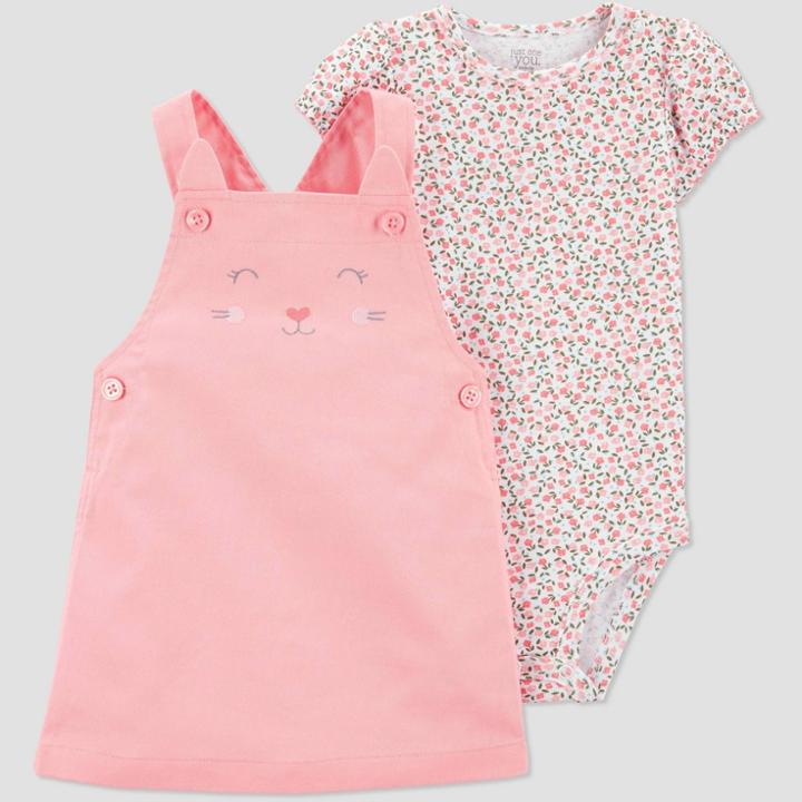 Baby Girls' 2pc Kitten Skirtall Set - Just One You Made By Carter's Pink Newborn, Girl's