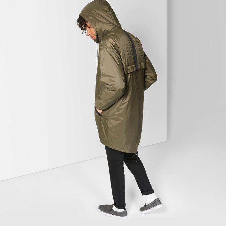 Men's Casual Fit Hooded Puffer Jacket - Original Use Paris Green
