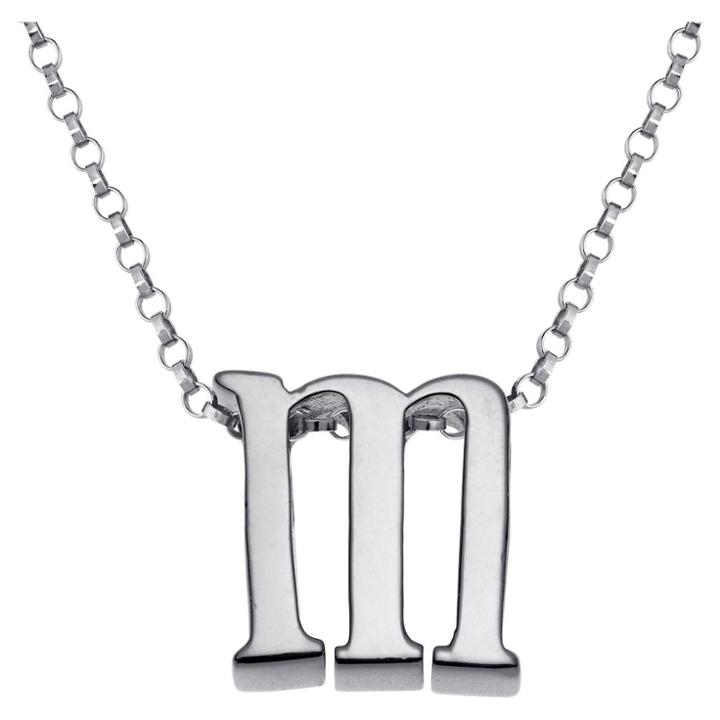Distributed By Target Women's Sterling Silver 'm' Initial Charm Pendant -