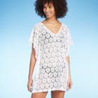 Women's Crochet Cover Up Poncho - Xhilaration White S, Women's,