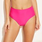 Women's Scallop High Waist Bikini Bottom - Xhilaration Pink