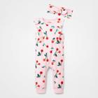 Baby Girls' Cherry Romper With Headband - Cat & Jack Light Pink