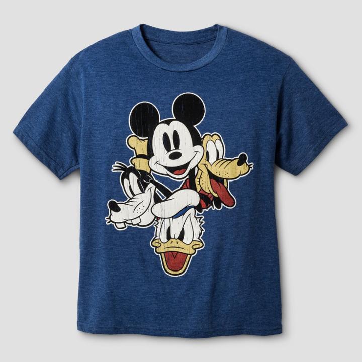 Boys' Mickey Mouse T-shirt - Navy Heather