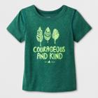 Toddler Boys' Adaptive Short Sleeve Courageous & Kind Graphic T-shirt - Cat & Jack Green