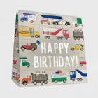 Spritz Happy Birthday Vehicles Square Gift Bag -