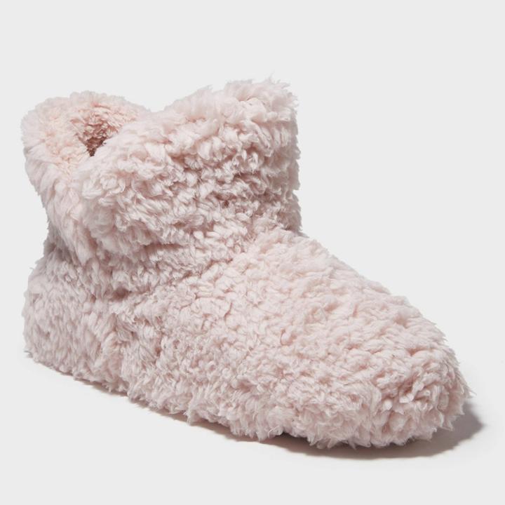Women's Dluxe By Dearfoams Evelynne Bootie Slippers - Pink L(9-10), Size: