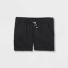 Girls' Rolled Hem Chino Shorts - Cat & Jack Black