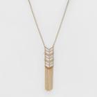 Ladder Tassel Long Pendant Necklace - A New Day Gold