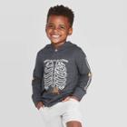 Toddler Boys' Skeleton T-shirt Hoodie - Cat & Jack Black